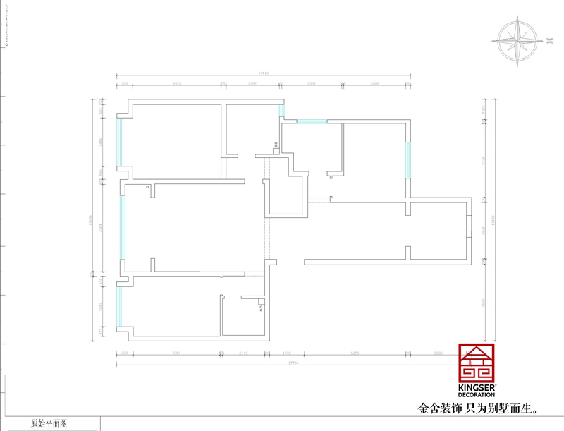 融創(chuàng)臻園壹號(hào)170平米戶(hù)型原始平面圖