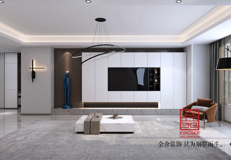 奧北公元150平現(xiàn)代極簡風格裝修設計