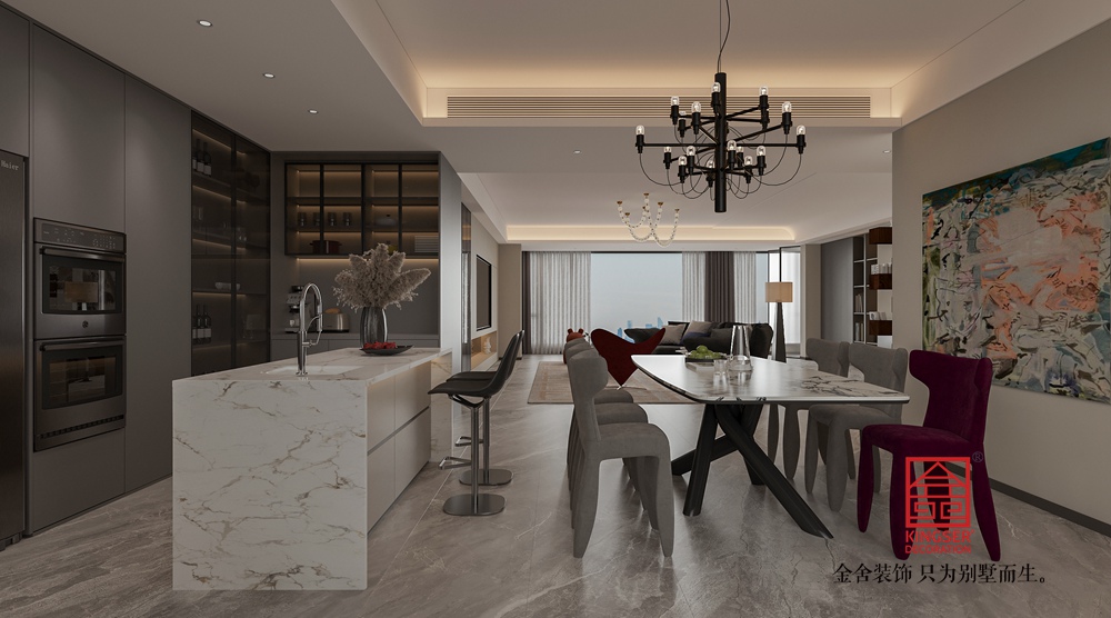 高新苑269平米現代簡約裝修-餐廳