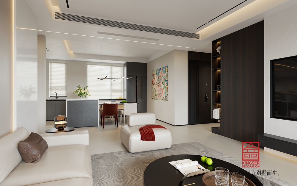 榮盛御府187平米意式風格裝修-客廳